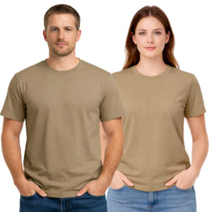 Camiseta Básica 100% Algodão Venda no Atacado - Bege