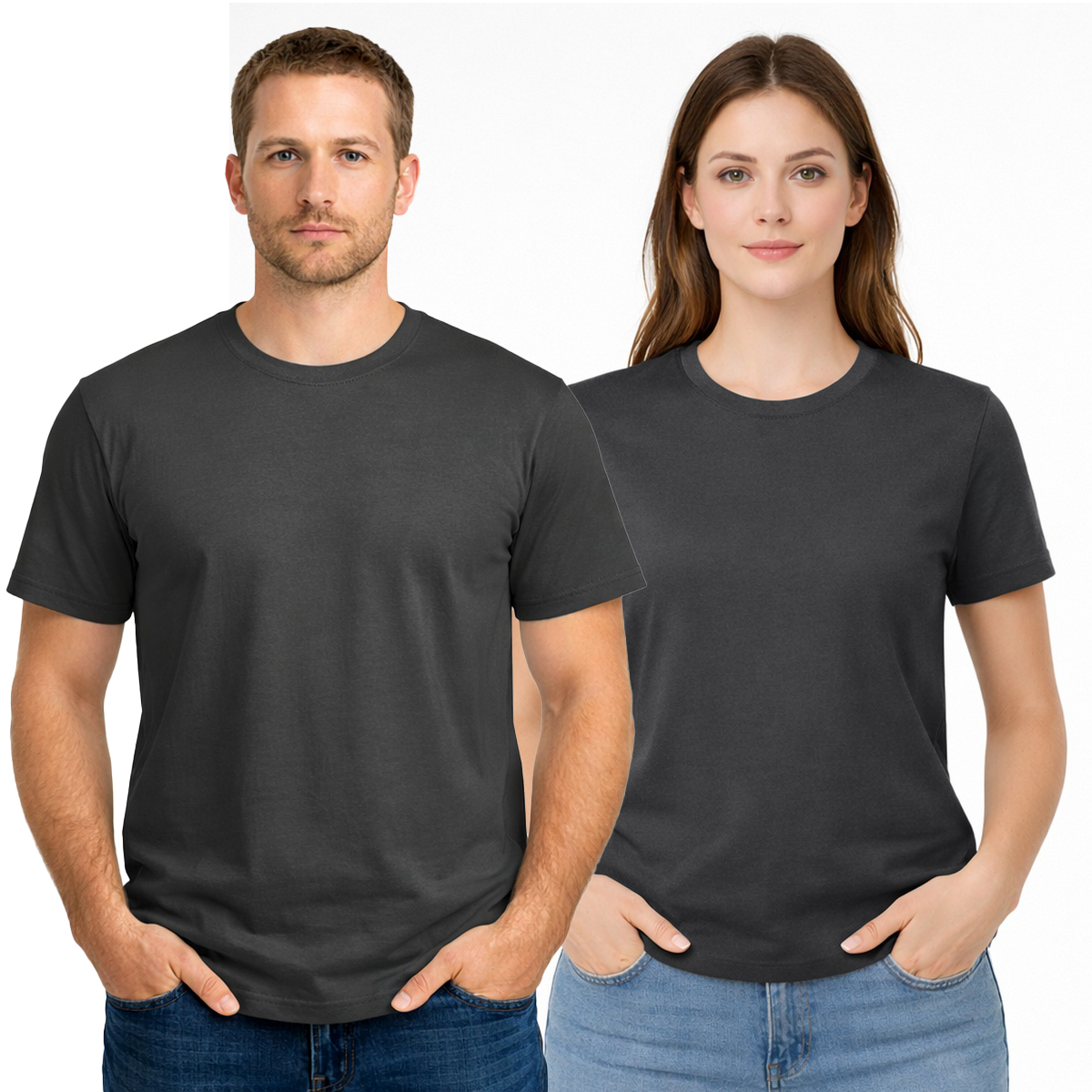 Camiseta Básica 100% Algodão Venda no Atacado - Chumbo
