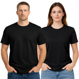 Camiseta Básica 100% Algodão Gola Redonda- Preta
