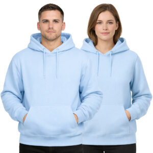 Moletom Adulto Unissex Canguru Atacado - Azul Bebê