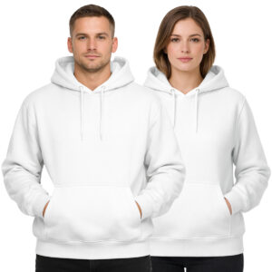 Moletom Adulto Unissex Canguru Atacado - Branco