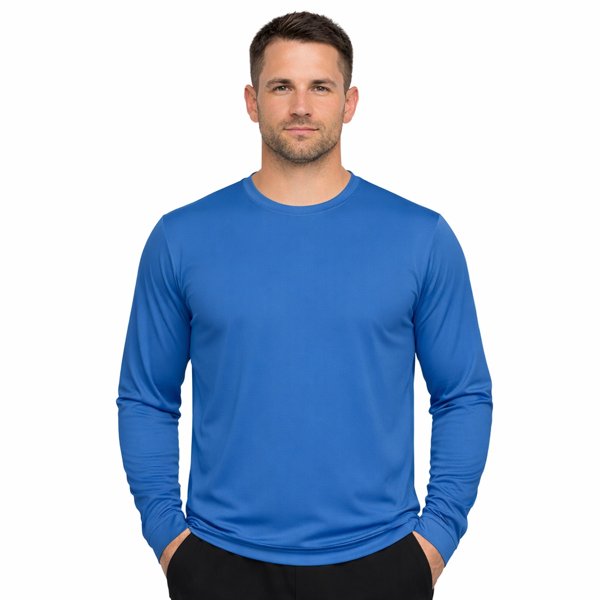 Camiseta UV manga longa venta no atacado - Azul Royal