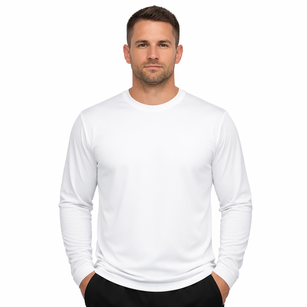Camiseta UV manga longa venta no atacado - Branca