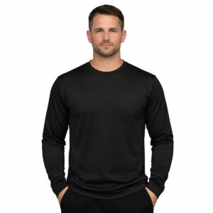 Camiseta UV manga longa venta no atacado - Preta