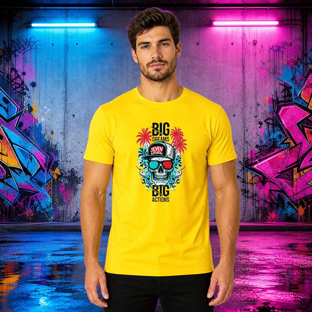 Camiseta Básica 100% Algodão Estampa bIG Big Dreams Caveira Street Wear - Imagem 18