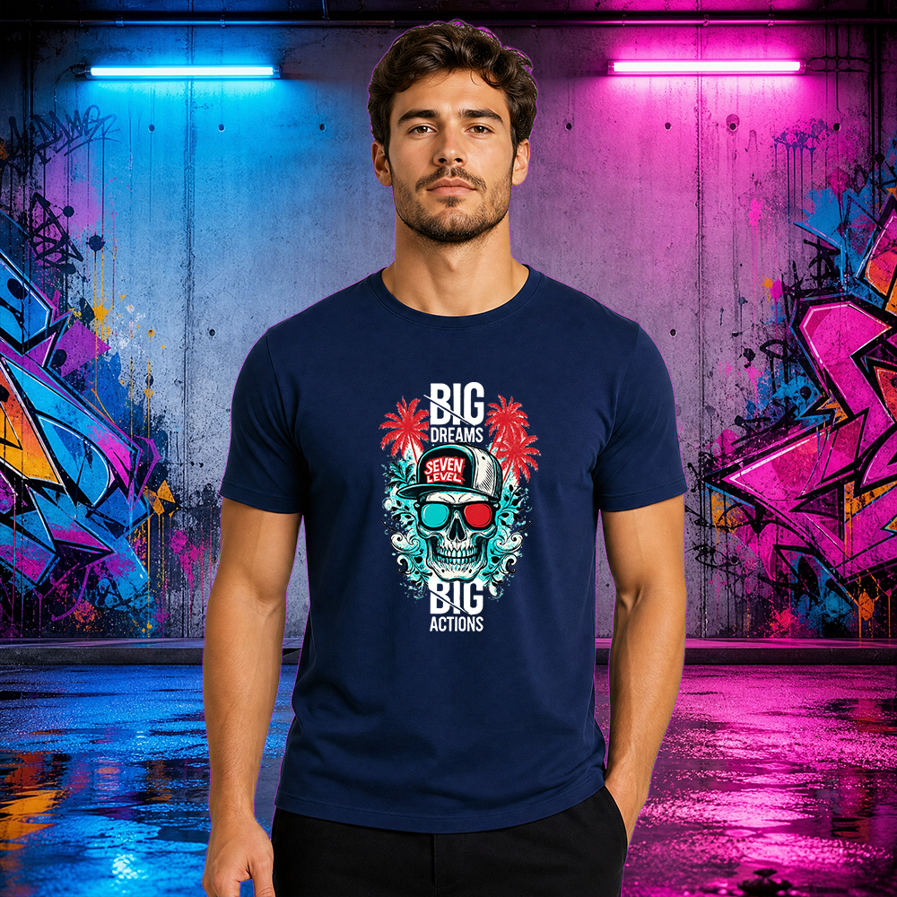 Camiseta Básica 100% Algodão Estampa bIG Big Dreams Caveira Street Wear - Imagem 16