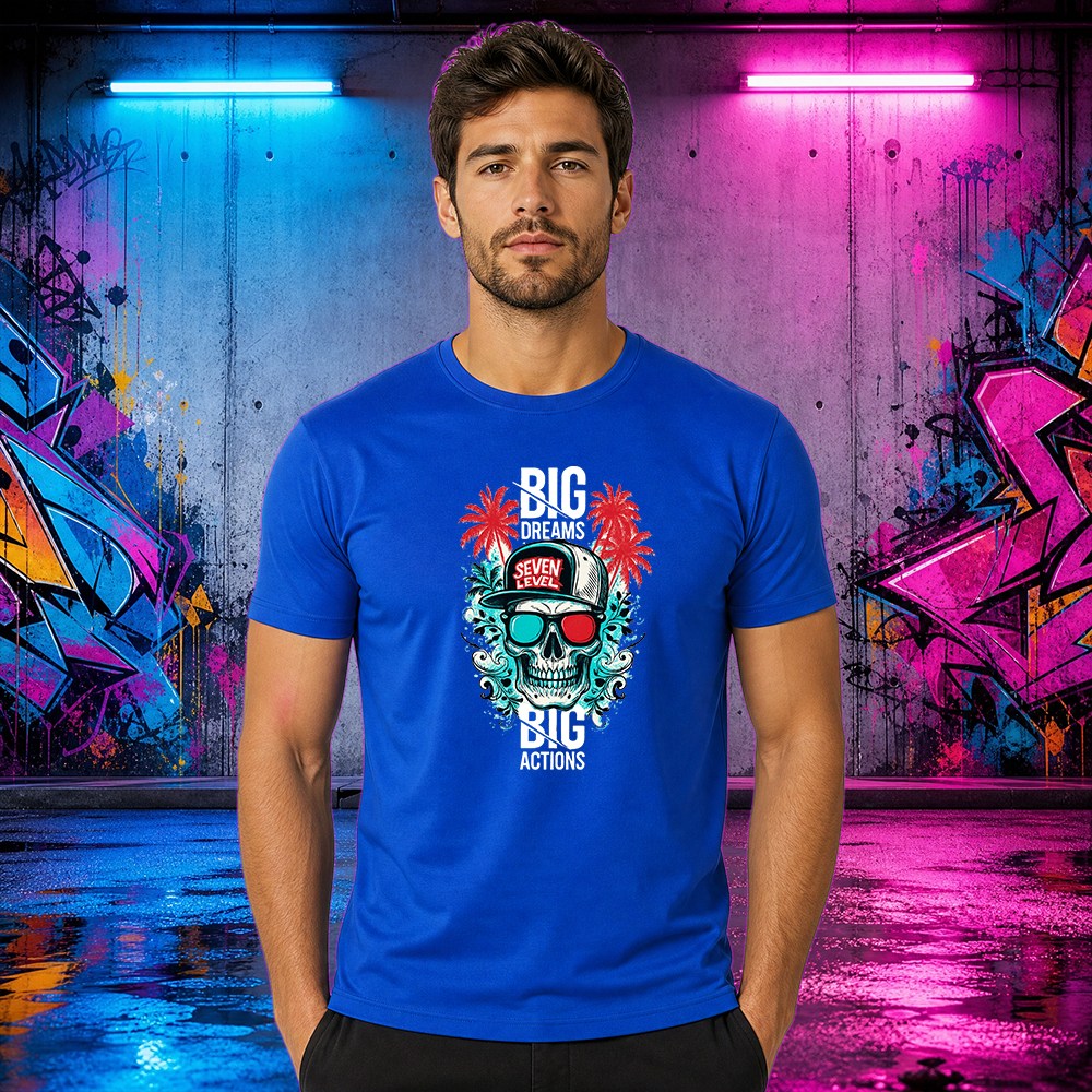 Camiseta Básica 100% Algodão Estampa bIG Big Dreams Caveira Street Wear - Imagem 15